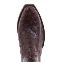 Ladies Short Nicotine Full Quill Ostrich Boot