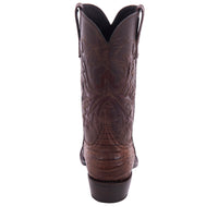 Men's 12" Cigar Caiman Canella Goat Fern Inlay Cowboy Boot