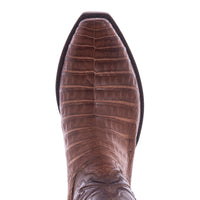Men's 12" Cigar Caiman Canella Goat Fern Inlay Cowboy Boot