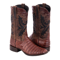 Men's 12" Cigar Caiman Canella Goat Fern Cowboy Boot