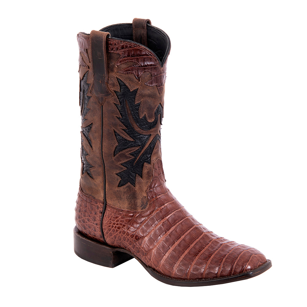 Men's 12" Cigar Caiman Canella Goat Fern Cowboy Boot