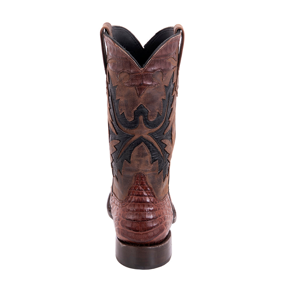 Men's 12" Cigar Caiman Canella Goat Fern Cowboy Boot