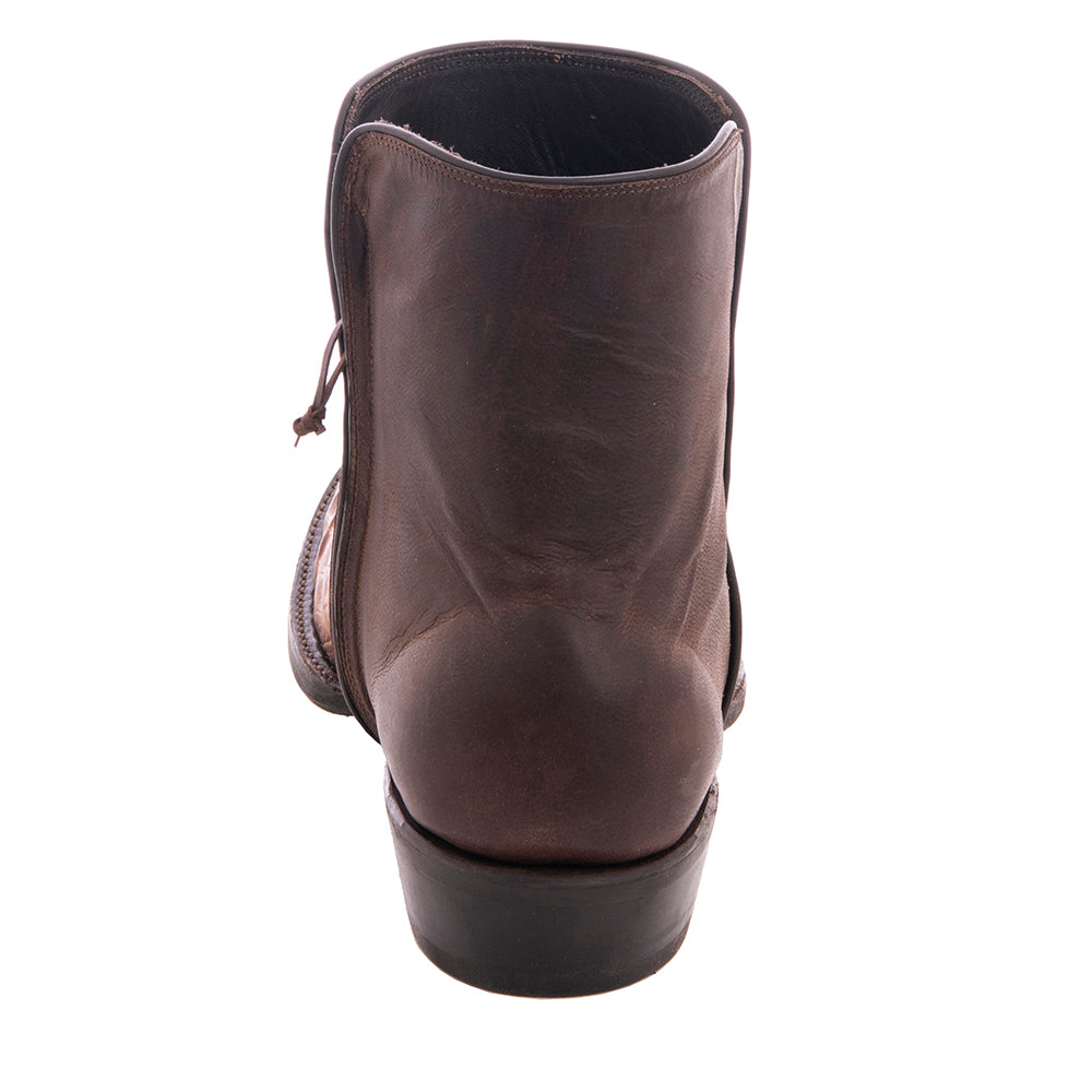 Men's Cigar Caiman/Tobac Goat Short Boot with Mini Vibram Sole