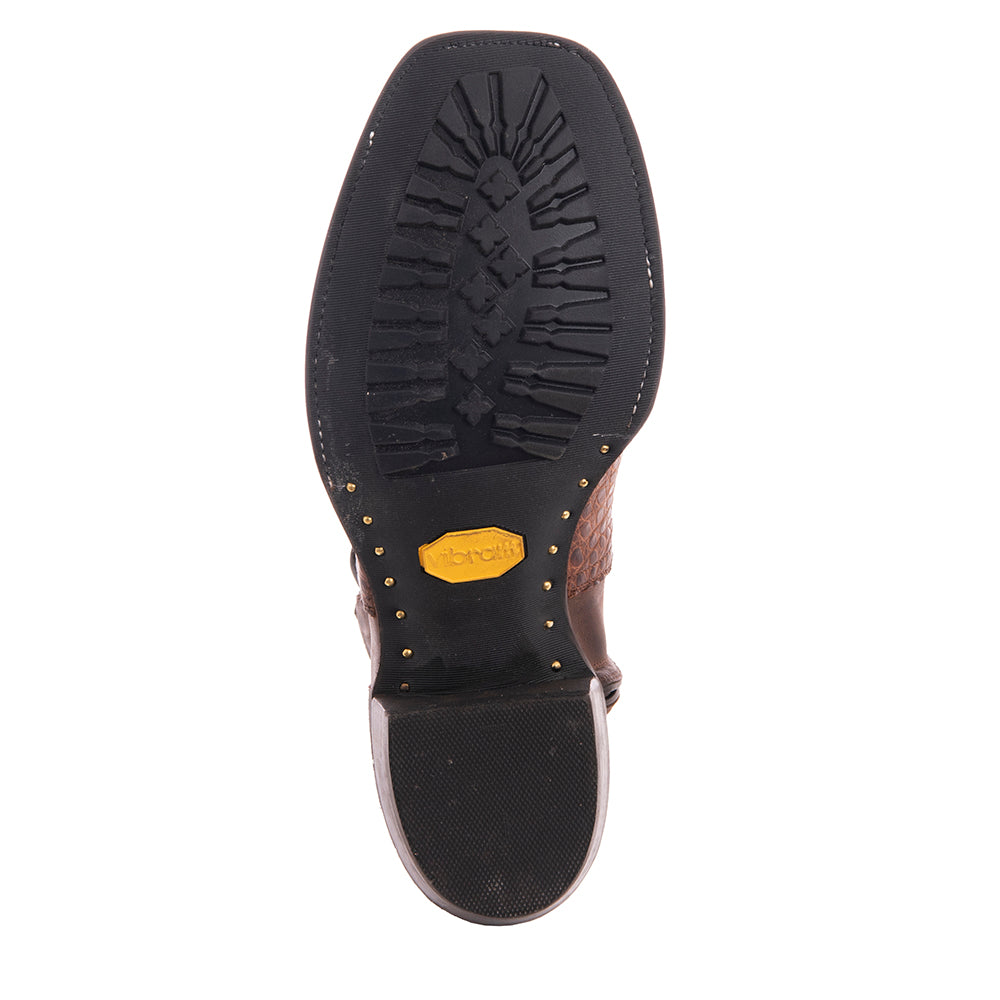 Men's Cigar Caiman/Tobac Goat Short Boot with Mini Vibram Sole