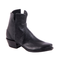 Ladies Black Smooth Ostritch Short Boot