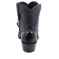 Ladies Black Smooth Ostritch Short Boot