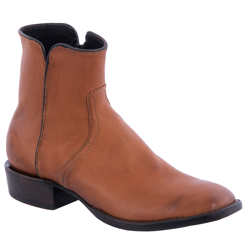 Men's Short Boot British Tan Aniline
