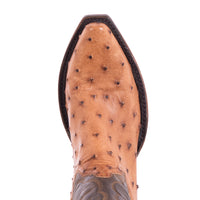 Ladies 12" Brandy Full Quill Ostrich, Canella Goat Cowboy Boots
