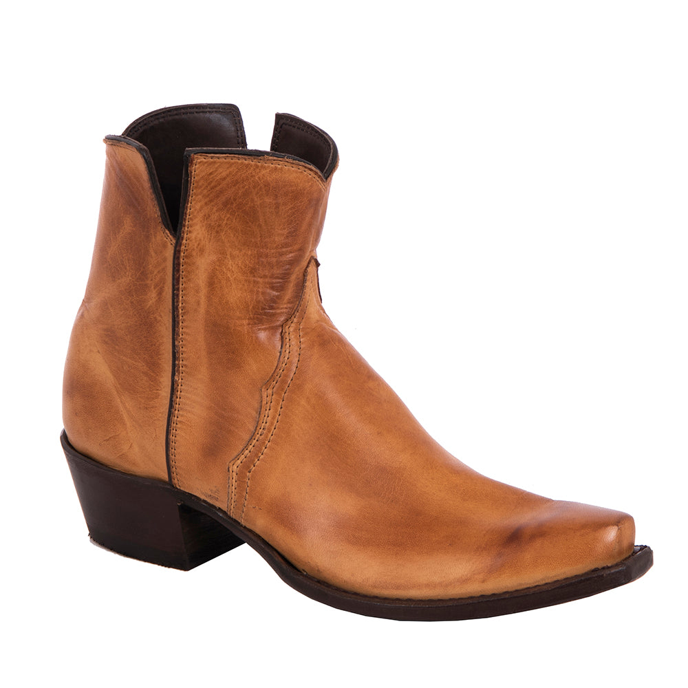 Ladies Champagne Aniline Short Boots