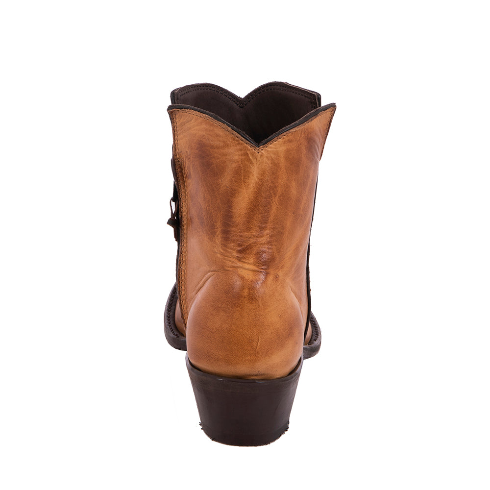 Ladies Champagne Aniline Short Boots