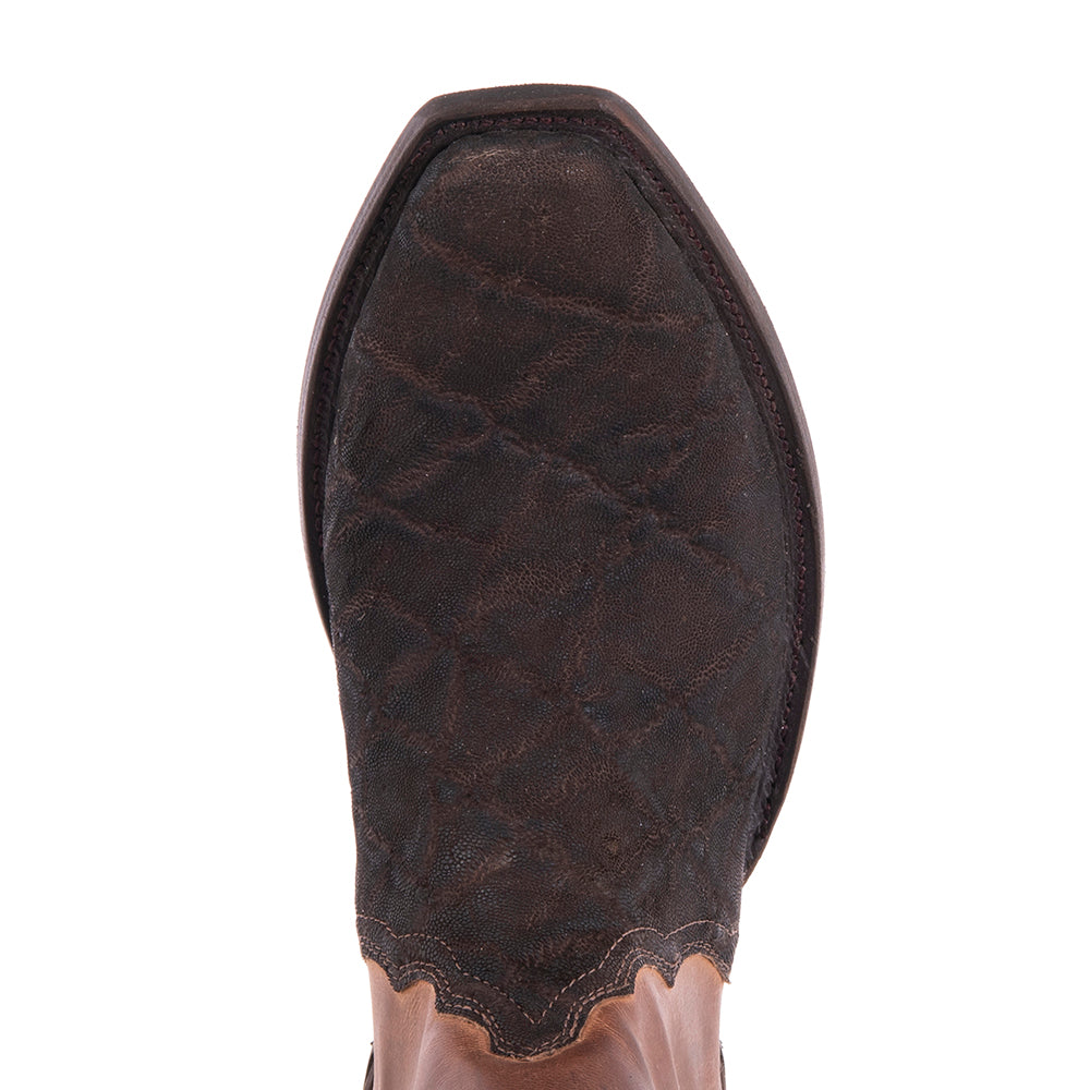 Men's Short Chocolate Elephant Canella Goat Cowboy Boot