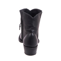 Ladies Black Alligator and Aniline Short Boot