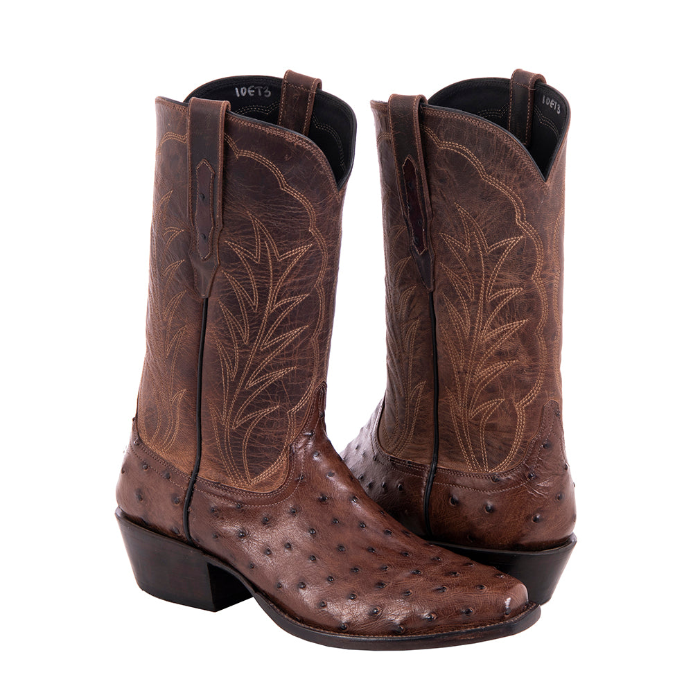 Men's 12" Kango Full Quill Ostrich Canella Winn Cowboy Boot