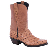 Ladies 10" Brandy Full Quill Ostrich Cowboy Boot with Mini Vibram Sole