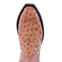 Ladies 10" Brandy Full Quill Ostrich Cowboy Boot with Mini Vibram Sole