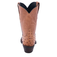 Ladies 10" Brandy Full Quill Ostrich Cowboy Boot with Mini Vibram Sole