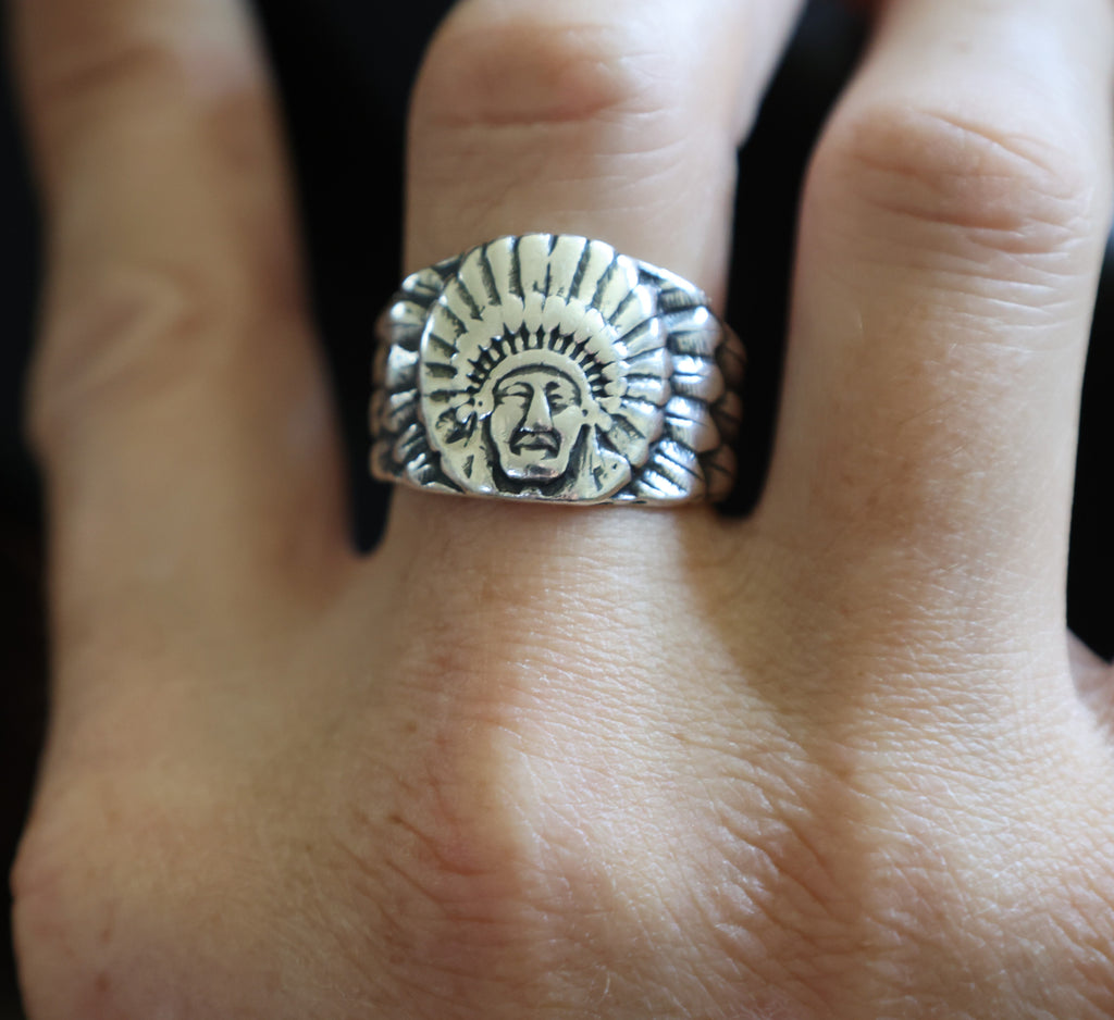 NATIVE AMERICAN CHIEF RING