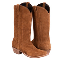 Ladies' Cowboy Tan Roughout with Full Buckstitch and Covered Side Seam