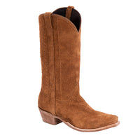 Ladies' Cowboy Tan Roughout with Full Buckstitch and Covered Side Seam