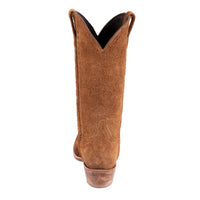 Ladies' Cowboy Tan Roughout with Full Buckstitch and Covered Side Seam