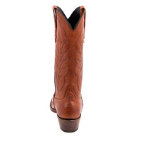 Ladies' British Tan Aniline Burnished Winn Stitch with Toe Bug Cowboy Boot