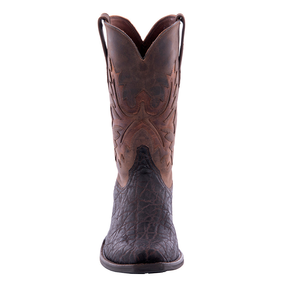 Men's 12" Nicotine Elephant Tobac Fern Inlay Boot with Mini Vibram Sole