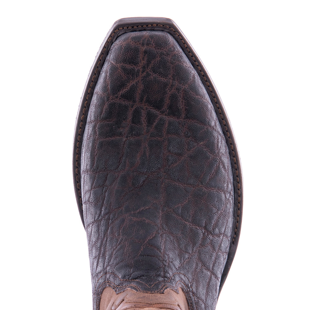 Men's 12" Nicotine Elephant Tobac Fern Inlay Boot with Mini Vibram Sole