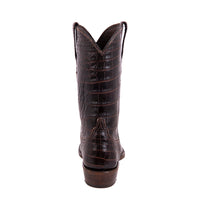 Men's 12" Two Tone Chocolate Nile Crocodile Cowboy Boot