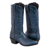 Ladies 13" Blue Diablo Boots with Winn Stitch