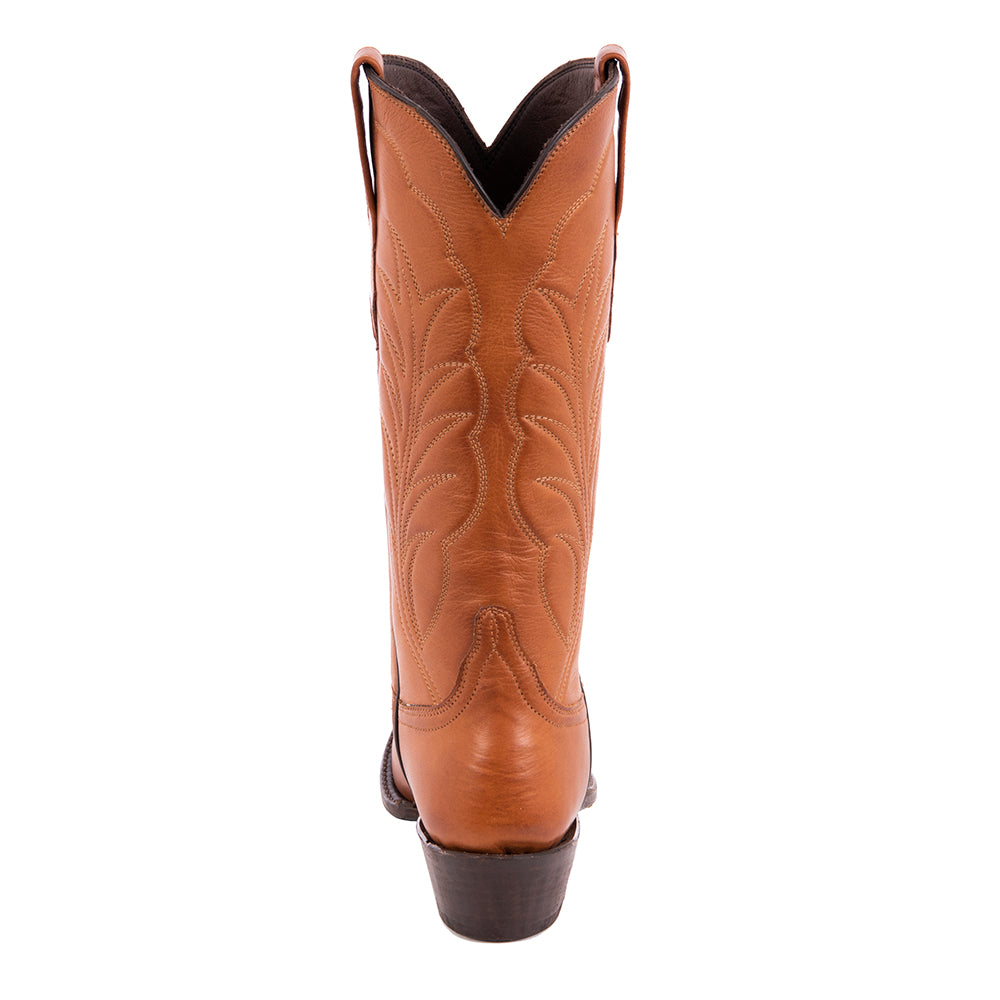 Ladies 13" British Tan Winn Stitch Cowboy Boot