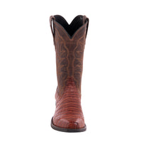 Men's 12" Raisin Crocodile Goat Cowboy Boot with Mini Vibram