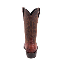 Men's 12" Raisin Crocodile Goat Cowboy Boot with Mini Vibram