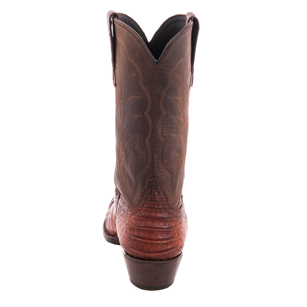 Men's 12" Raisin Caiman Canella Goat Winn Cowboy Boot