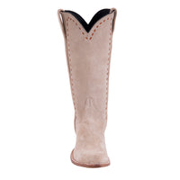 Ladies 13" Tan Roughout Buckstitched Cowboy Boot
