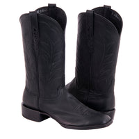 Ladies 12" Black Mad Dog Winn Cowboy Boots
