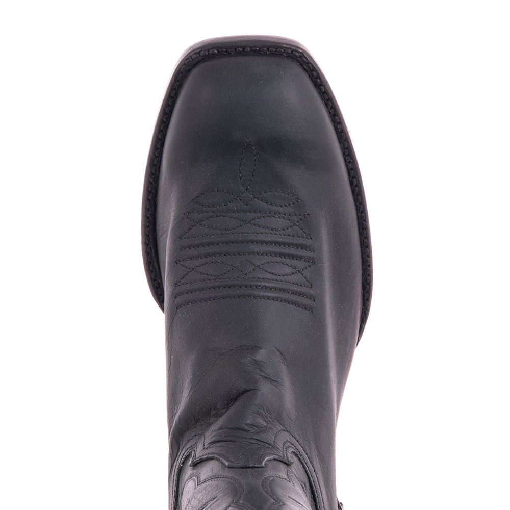 Ladies 12" Black Mad Dog Winn Cowboy Boots