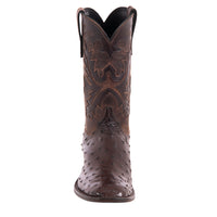 Men's Nicotine Ostrich Canella Goat Fern Cowboy Boot