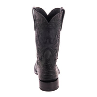 Men's 12" Black Caiman Black Mad Dog Cowboy Boot