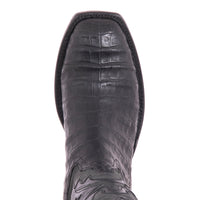 Ladies 12" Black Caiman Mad Dog Fern Cowboy Boots