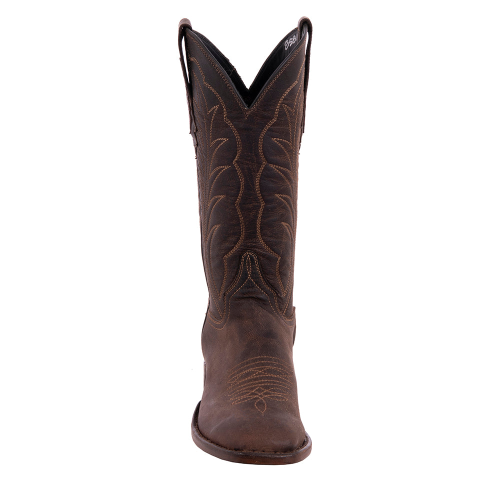Ladies 12" Tobac Goat Winn Stitch Cowboy Boot