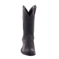 Men's Black Mad Dog Goat Winn Stitch Toe Bug Cowboy Boot with Mini Vibram Sole
