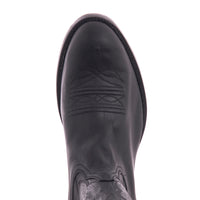 Men's Black Mad Dog Goat Winn Stitch Toe Bug Cowboy Boot with Mini Vibram Sole
