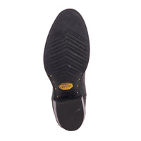Men's Black Mad Dog Goat Winn Stitch Toe Bug Cowboy Boot with Mini Vibram Sole