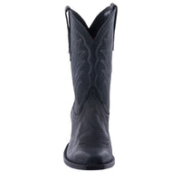 Men's 12" Black Mad Dog Winn Stitch Cowboy Boot with Toe Bug