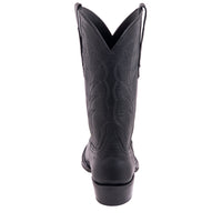 Men's 12" Black Mad Dog Cowboy Boots with Mini Vibram Sole