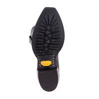 Men's 12" Black Mad Dog Cowboy Boots with Mini Vibram Sole