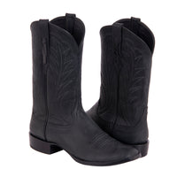 Men's 12" Black Mad Dog Winn Cowboy Boot