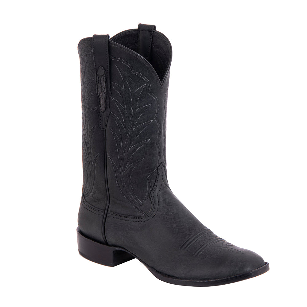 Men's 12" Black Mad Dog Winn Cowboy Boot