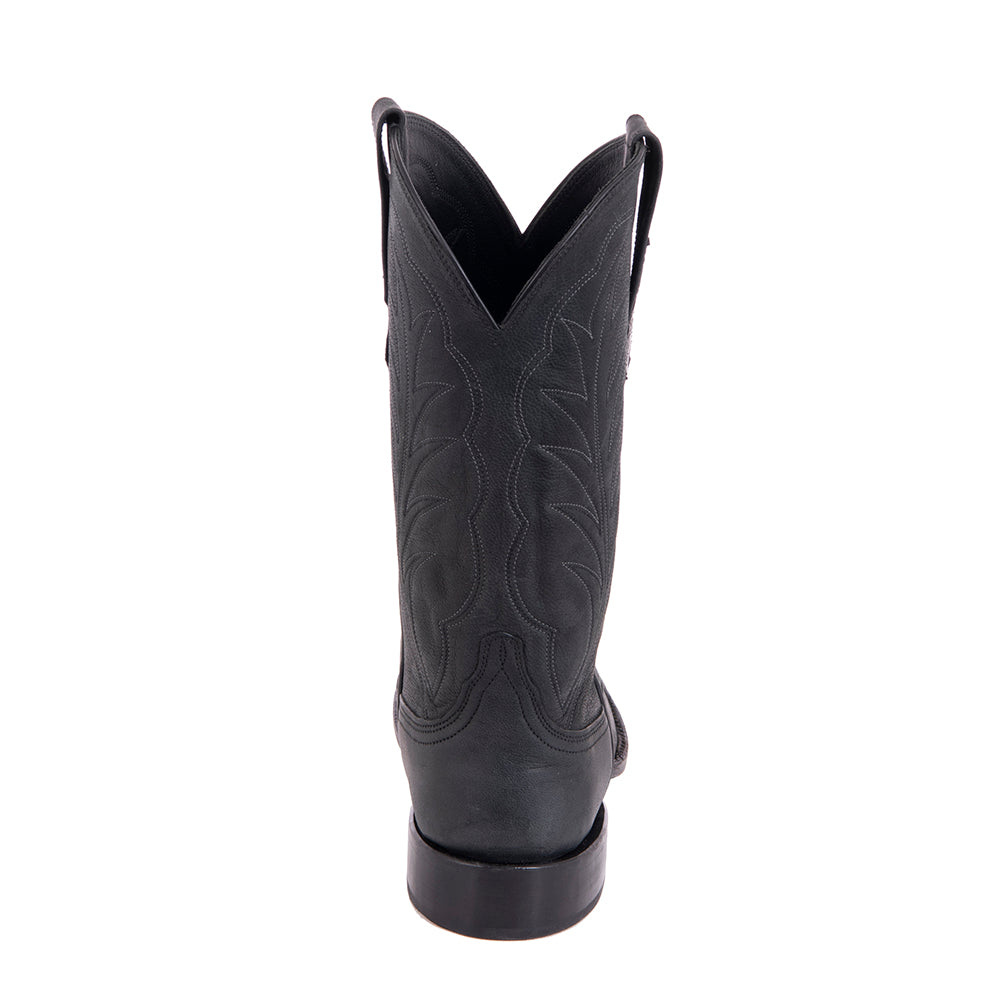 Men's 12" Black Mad Dog Winn Cowboy Boot