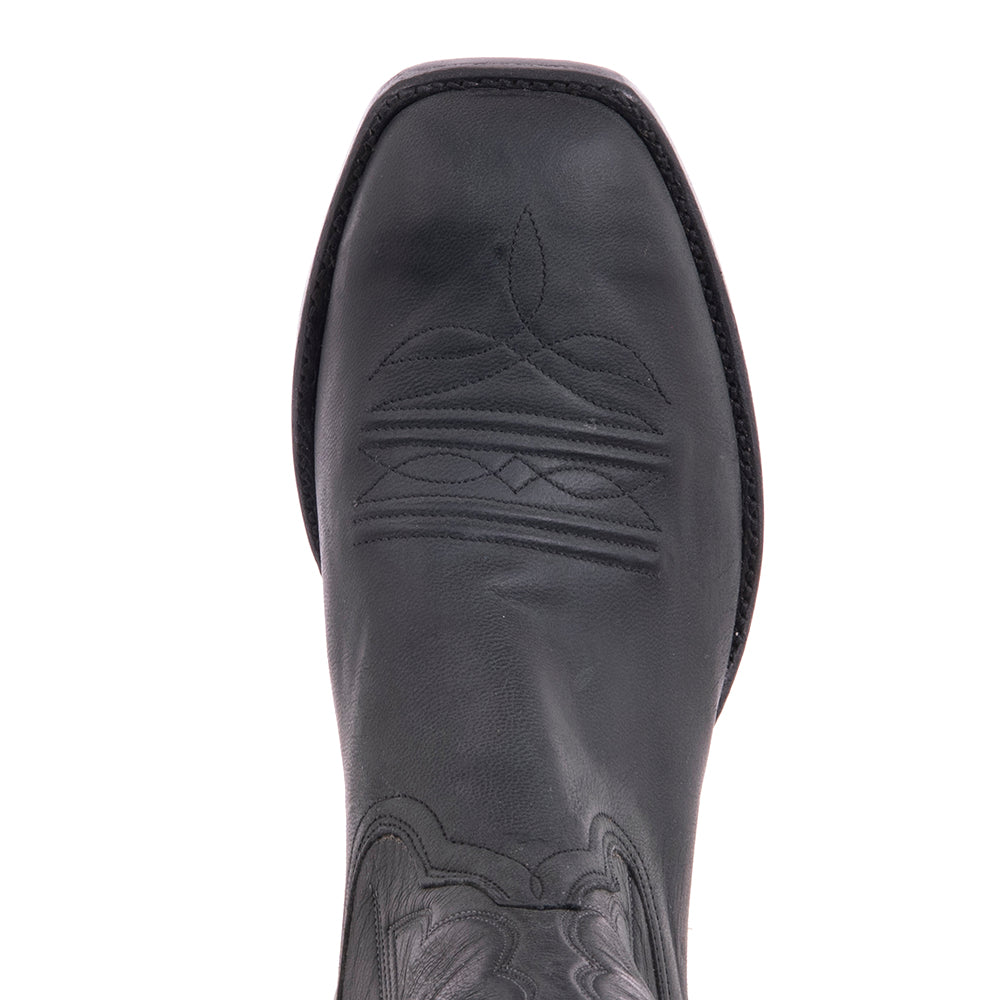 Men's 12" Black Mad Dog Winn Cowboy Boot